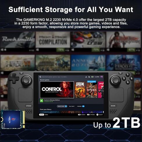GAMERKING M.2 2230 SSD 2TB PCIe NVMe Gen 4.0X4 Internal Solid State Drive in Saudi Arabia