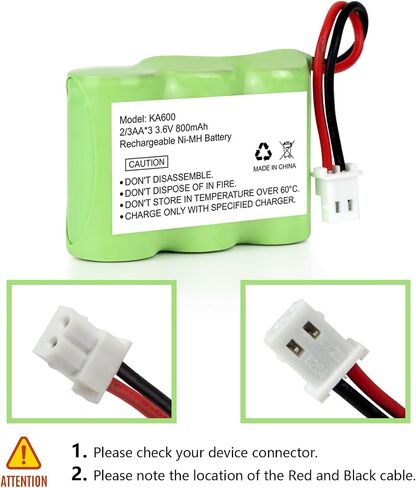 JINTION 3.6V 2/3AA 800 mAh Battery Replacement for Kaito KA500 KA550 KA600 5-Way Weather Alert Shortwave Radio, Eton/GRUNDIG FR200 FR200G FR250 FR300 FR350 FR370 FR400 FR405 FR600 FR600B Radio in Kuwait