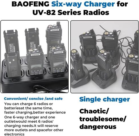 UV-82 6-Bay Charger for Baofeng UV-82HP GMRS-V2 MURS-V1 in Saudi Arabia