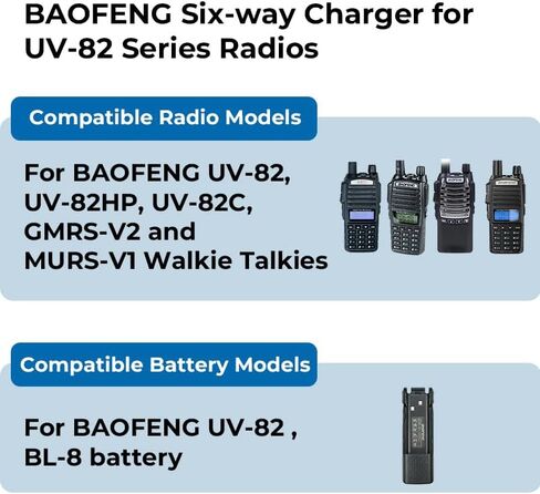 UV-82 6-Bay Charger for Baofeng UV-82HP GMRS-V2 MURS-V1 in Saudi Arabia