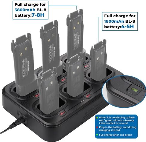UV-82 6-Bay Charger for Baofeng UV-82HP GMRS-V2 MURS-V1 in Saudi Arabia