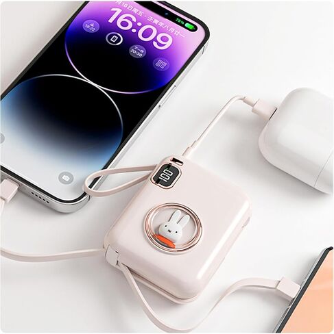 باور بانك MIPOW x Miffy 20W مع كابلات Smart Magic المزدوجة (وردي) in Kuwait