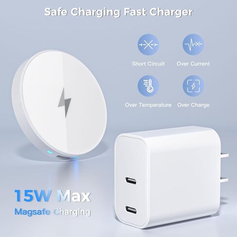 [Apple MFi Certified]Magnetic Charger for iPhone,15W Apple Mag safe Charger in Kuwait
