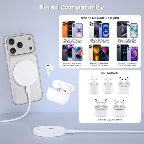 [Apple MFi Certified]Magnetic Charger for iPhone,15W Apple Mag safe Charger in Kuwait
