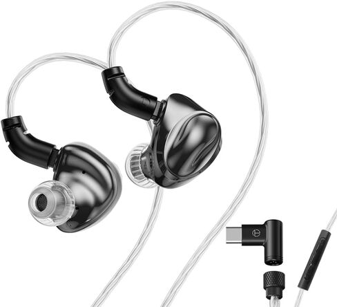 LEAUDIO TRN Dolphin Earphone 10mm Dual Magnetic Circuit Dynamic Driver 0.78mm with 0.78 2Pin Interchangeable Cable (Type-C with Mic) in Saudi Arabia