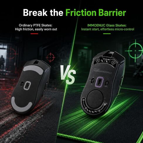 Glass Mouse Skates for Razer Cobra HyperSpeed Printing Pattern in Saudi Arabia