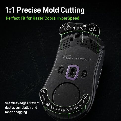 Glass Mouse Skates for Razer Cobra HyperSpeed Printing Pattern in Saudi Arabia