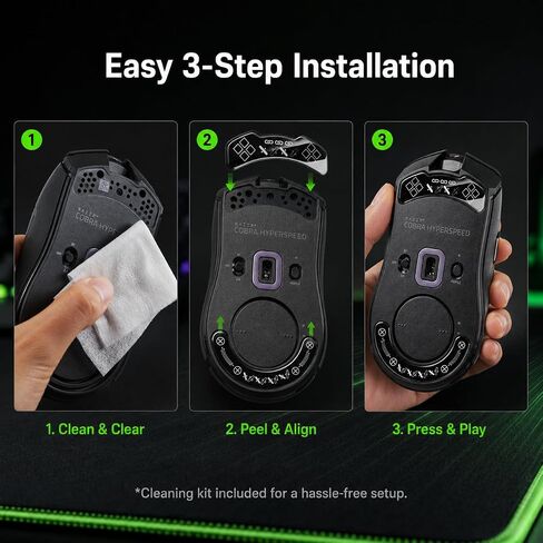 Glass Mouse Skates for Razer Cobra HyperSpeed Printing Pattern in Saudi Arabia