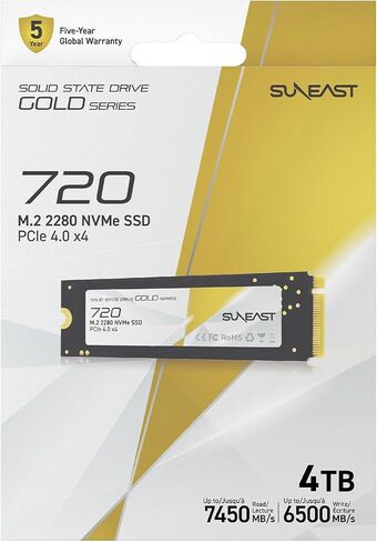 SUNEAST 1TB M.2 2280 PCIe4.0 NVMe Gen4x4 Internal SSD Gold in Saudi Arabia