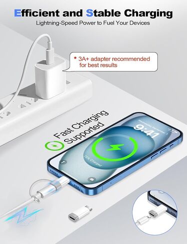 𝟒𝐏𝐚𝐜𝐤 𝐔𝐩𝐠𝐫𝐚𝐝𝐞𝐝 Lightning to USB C Adapter for iPhone15/16/17 Pro/17 Pro Max,Fast Charging&Data Transfer,Type C Charger Connector Cable for 17/16,Serial Adapter-Not for Headphone/OTG in Saudi Arabia