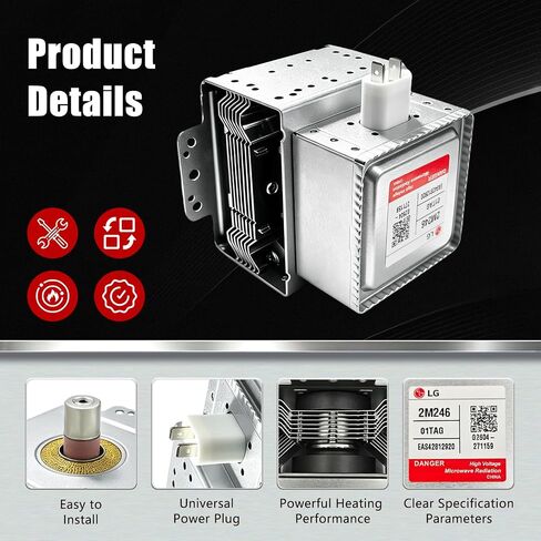 2M246 01TAG ميكروويف مغناطيسي لـ LG 6324W1A001L AP4457332 in Kuwait