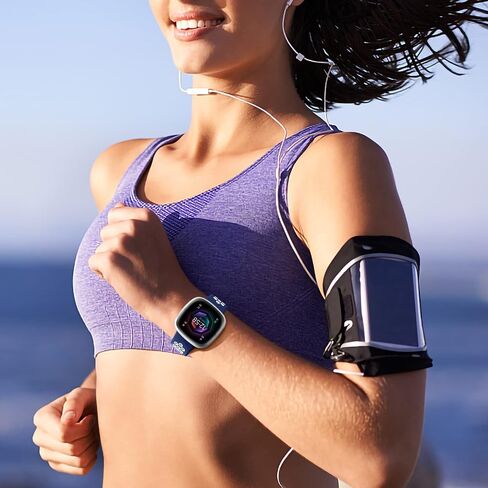 Maledan Stylish Sport Band Compatible for Fitbit Versa 3/ Versa 4/ Fitbit Sense/Sense 2 Bands Women Men, Soft Silicone Strap Wristband Replacement for Fitbit Versa 3/ Sense Smart Watch Bands in Saudi Arabia