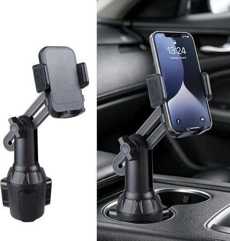 Car Cup Phone Holder, 360° Rotation Phone Mount Cellphone Cradle in Saudi Arabia