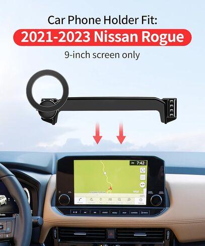 Car Phone Holder for Nissan Rogue 2021-2023 Magsafe Accessories, 9" Screen in Saudi Arabia