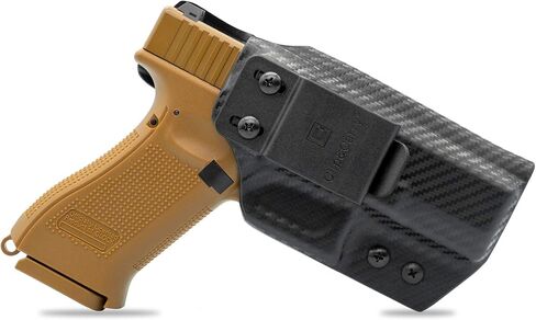 Clip & Carry IWB Kydex Holster for the Glock 17, 22, 31 - Inside Waistband Concealed Carry - Audible Click Retention - Adjus. Cant - Claw Compatible - USA Veteran Made in Kuwait