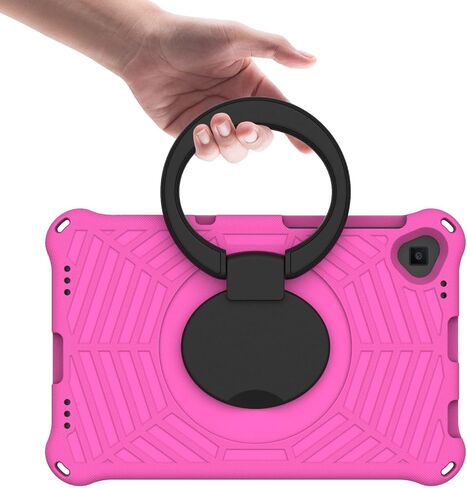 Kids Case for Samsung Galaxy Tab A 10.1 2019 Model(SM-T510/T515), Lightweight Shockproof Protective Cover Handle Kickstand(Rose Red) in Saudi Arabia
