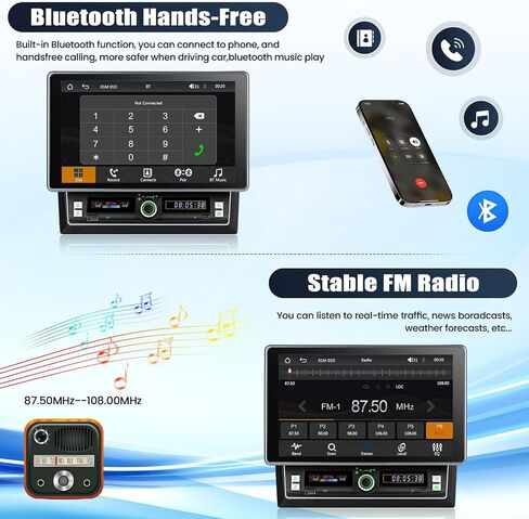 Double Din Touchscreen Car Radio Stereo with Wireless Carplay&Android Auto in Saudi Arabia