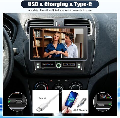 Double Din Touchscreen Car Radio Stereo with Wireless Carplay&Android Auto in Saudi Arabia