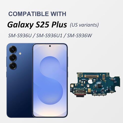 for Galaxy S25 Plus Charging Port Replacement US Version, USB-C Dock Board for Models SM-S936U SM-S936U1 SM-S936W, with Toolkit & Instruction in Saudi Arabia
