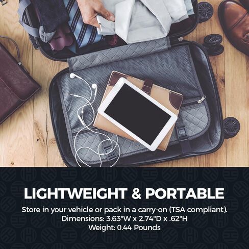 Halo RapidPack 10K DLX Power Bank | USB & USB-C Fast Charging for Multiple Devices, Smart Phones & Tablets, Synthetic Leather Wrapped, Portable Battery Charger, TSA Air Travel Approved — Gold in Saudi Arabia
