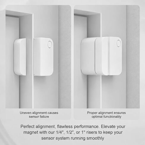 6-Pack Sensor Spacers Compatible with Ring Alarm Contact Sensor – 3 Sizes (1", 1/2", 1/4") with Matching Magnet Adhesive Pads for Precise Alignment – Installation Kit (Device & Magnet Sold Separately) in Saudi Arabia