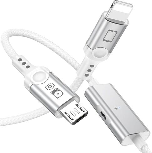 Hard Drive Cable Micro USB to for Lightning MFi-Certified Camera OTG Cord in Saudi Arabia