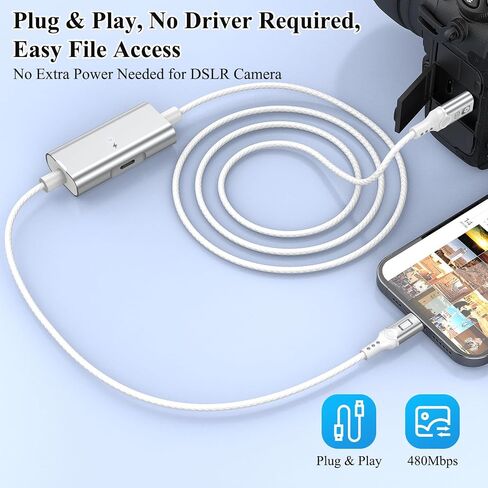 Hard Drive Cable Micro USB to for Lightning MFi-Certified Camera OTG Cord in Saudi Arabia