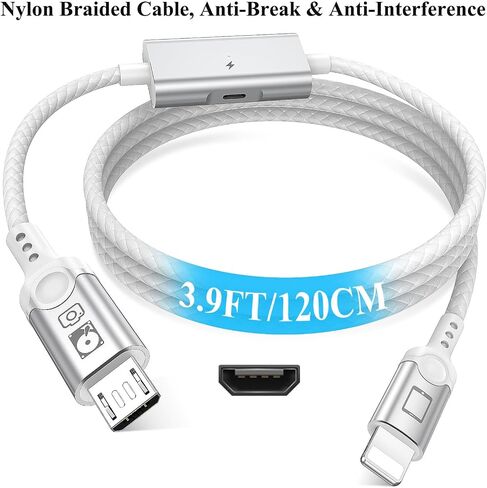 Hard Drive Cable Micro USB to for Lightning MFi-Certified Camera OTG Cord in Saudi Arabia