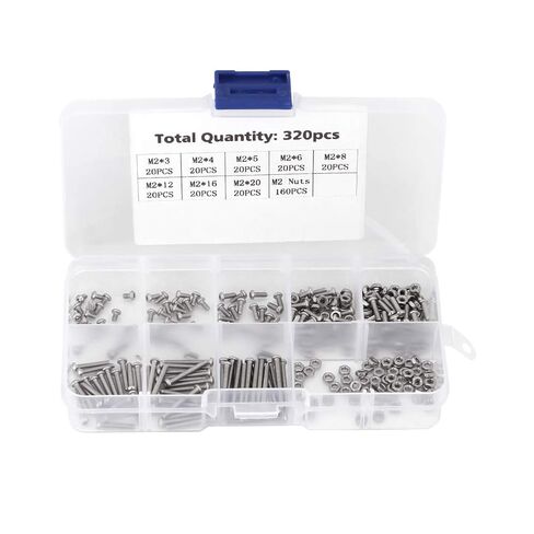 generic 320 Parts M2 Metal Screws Set for Laptop/hard Drive/keyboard/telephone/PC 14 * 8 * M2 in Kuwait