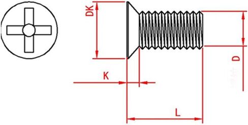304 Steel M6 Screw Small Head Screw Thin Countersunk Head Dia 7.8 9 10mm Electronic Phone Computer Screw Bolt Thinner Drive(M6X15X7.8) in Saudi Arabia