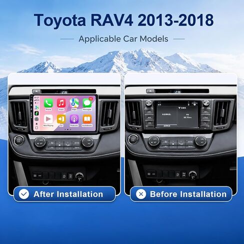 5G-WiFi6 (4Core 64G ROM) Car Radio Stereo for Toyota RAV4 2013-2018,10 inch Touch Screen Head Unit with Wireless Carplay Android Auto GPS Bluetooth SWC FM HD Backup Camera in Saudi Arabia