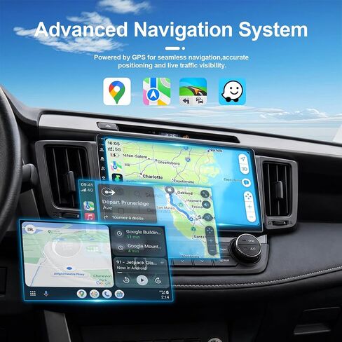 5G-WiFi6 (4Core 64G ROM) Car Radio Stereo for Toyota RAV4 2013-2018,10 inch Touch Screen Head Unit with Wireless Carplay Android Auto GPS Bluetooth SWC FM HD Backup Camera in Saudi Arabia