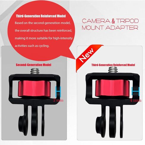 Niewalda Aluminum 1/4" Tripod Mount Adapter for GoPro, 360° Anti-Slip Lock in Saudi Arabia