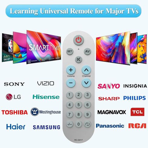 Learning Big Button Universal TV Remote for Elderly/Seniors/Olders(Original Remote Required), with Backlit in Kuwait