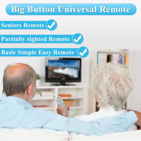 Learning Big Button Universal TV Remote for Elderly/Seniors/Olders(Original Remote Required), with Backlit in Kuwait
