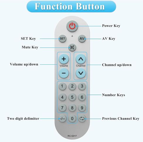 Learning Big Button Universal TV Remote for Elderly/Seniors/Olders(Original Remote Required), with Backlit in Kuwait