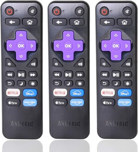 [3-Pack] Anderic RRLF26 (No Programming Needed) Replacement Remote Control for Most Roku TVs Such as ONN, Hisense, Philips, TCL, Hiro in Saudi Arabia
