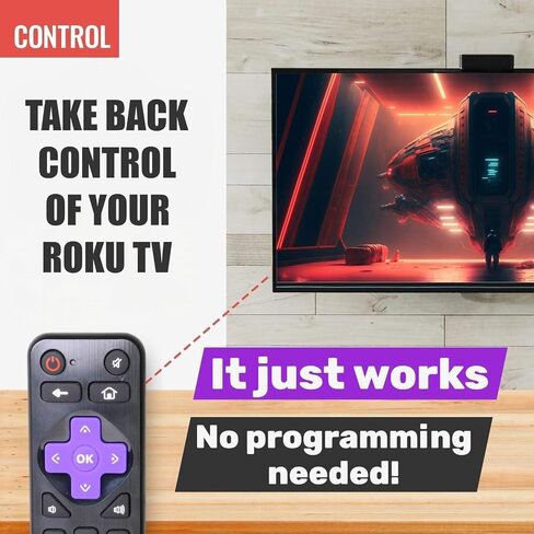 [3-Pack] Anderic RRLF26 (No Programming Needed) Replacement Remote Control for Most Roku TVs Such as ONN, Hisense, Philips, TCL, Hiro in Saudi Arabia