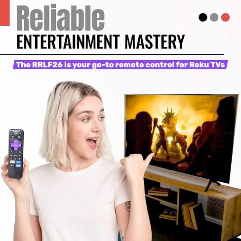 [3-Pack] Anderic RRLF26 (No Programming Needed) Replacement Remote Control for Most Roku TVs Such as ONN, Hisense, Philips, TCL, Hiro in Saudi Arabia