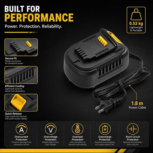 110V to 20V DC Converter,Power Source Option for Dewalt 18V-20V Cordless Tools,AC to DC Converter 500W,120V to 20V Power Supply, AC Plug Transformer Adapter in Saudi Arabia