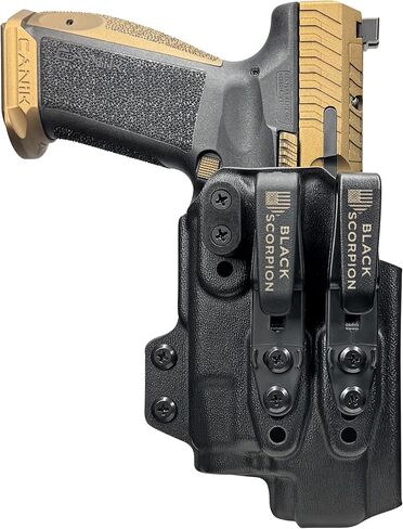 حافظة Black Scorpion Outdoor Gear AIWB بمشبك مزدوج X تناسب Canik TTI Combat w/TLR-7X in Kuwait