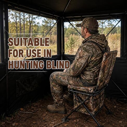 FUNHORUN Hunting Chair with Storage Bag, 360 Degree Swivel Hunting Seat in Saudi Arabia