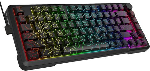 E-YOOSO 75% Wired Mechanical Gaming Keyboard, Creamy Sound, White/Red in Kuwait