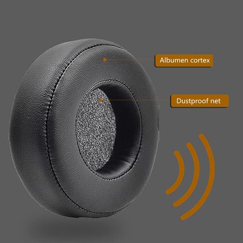 Pro Replacement Earpads Memoery Foam Ear Cushion Covers Compatible with Monster Beats by Dr.Dre PRO/Detox Headphones (Black) in Saudi Arabia