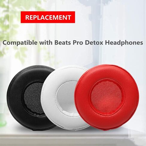 Pro Replacement Earpads Memoery Foam Ear Cushion Covers Compatible with Monster Beats by Dr.Dre PRO/Detox Headphones (Black) in Saudi Arabia