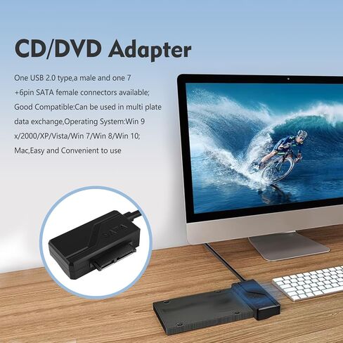 SATA Laptop CD/DVD Adapter Cable USB 2.0 to SATA II 7+6 13-Pin in Saudi Arabia