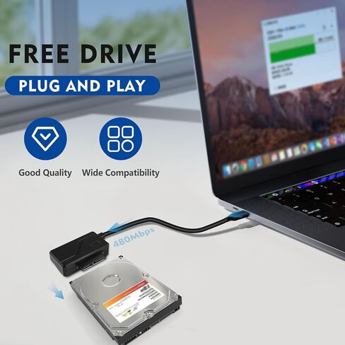 SATA Laptop CD/DVD Adapter Cable USB 2.0 to SATA II 7+6 13-Pin in Saudi Arabia