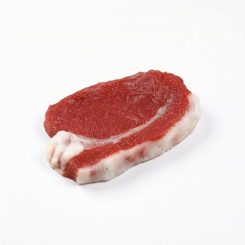 Meat Slice Prop Realistic Artificial Meat Display Model Fake Beef Cut PVC Food Suitable for Butcher Shops Supermarket showcases Restaurant Photography, Pork Slice, 12cm X 8cm X 2cm, 68g in Saudi Arabia