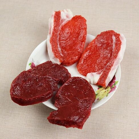 Meat Slice Prop Realistic Artificial Meat Display Model Fake Beef Cut PVC Food Suitable for Butcher Shops Supermarket showcases Restaurant Photography, Pork Slice, 12cm X 8cm X 2cm, 68g in Saudi Arabia