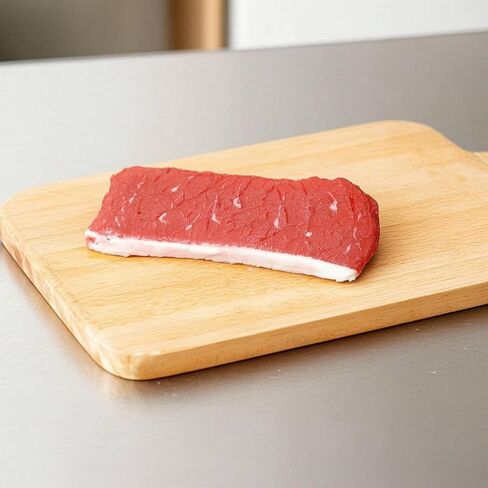 Meat Slice Prop Realistic Artificial Meat Display Model Fake Beef Cut PVC Food Suitable for Butcher Shops Supermarket showcases Restaurant Photography, Pork Slice, 12cm X 8cm X 2cm, 68g in Saudi Arabia